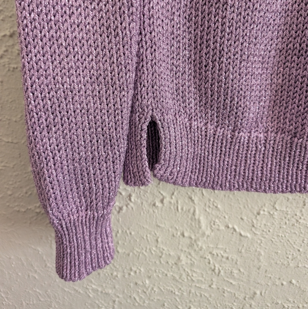 J.Crew Metallic Lavender Sweater - Picture 3 of 4